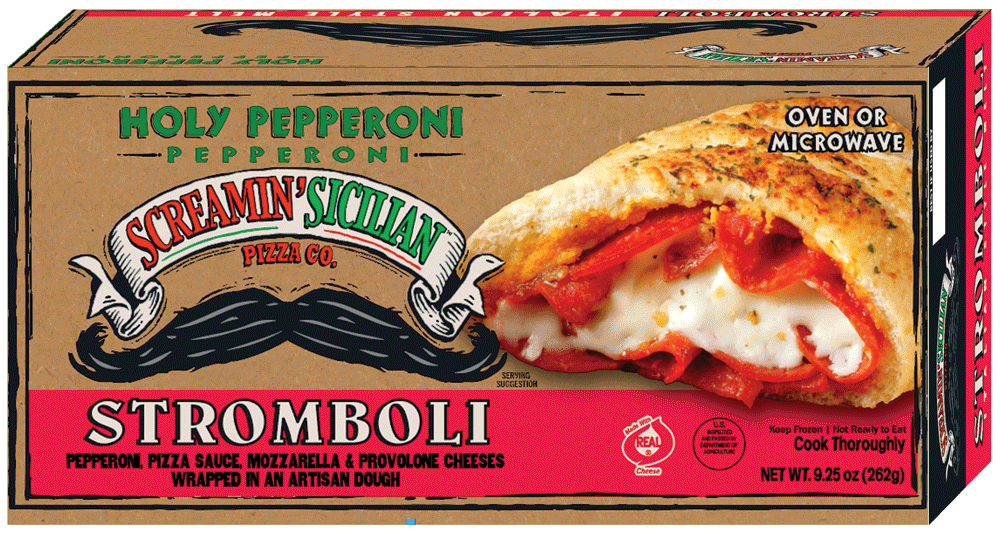 Stromboli, Packaging, Box, Convenience foods, Mustache, Pepperoni