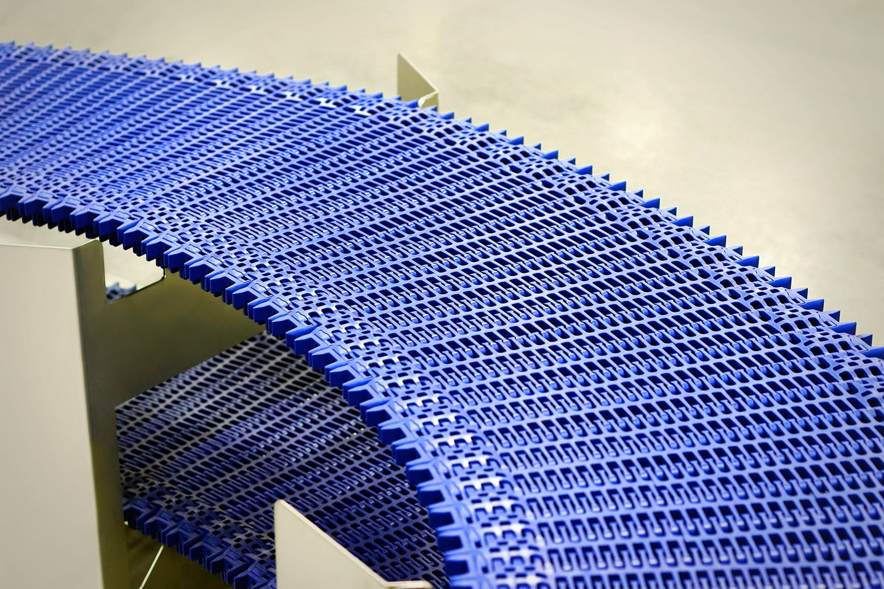Conveyor, Belt, Curved, Blue, Plastic, Equipment, Industrial