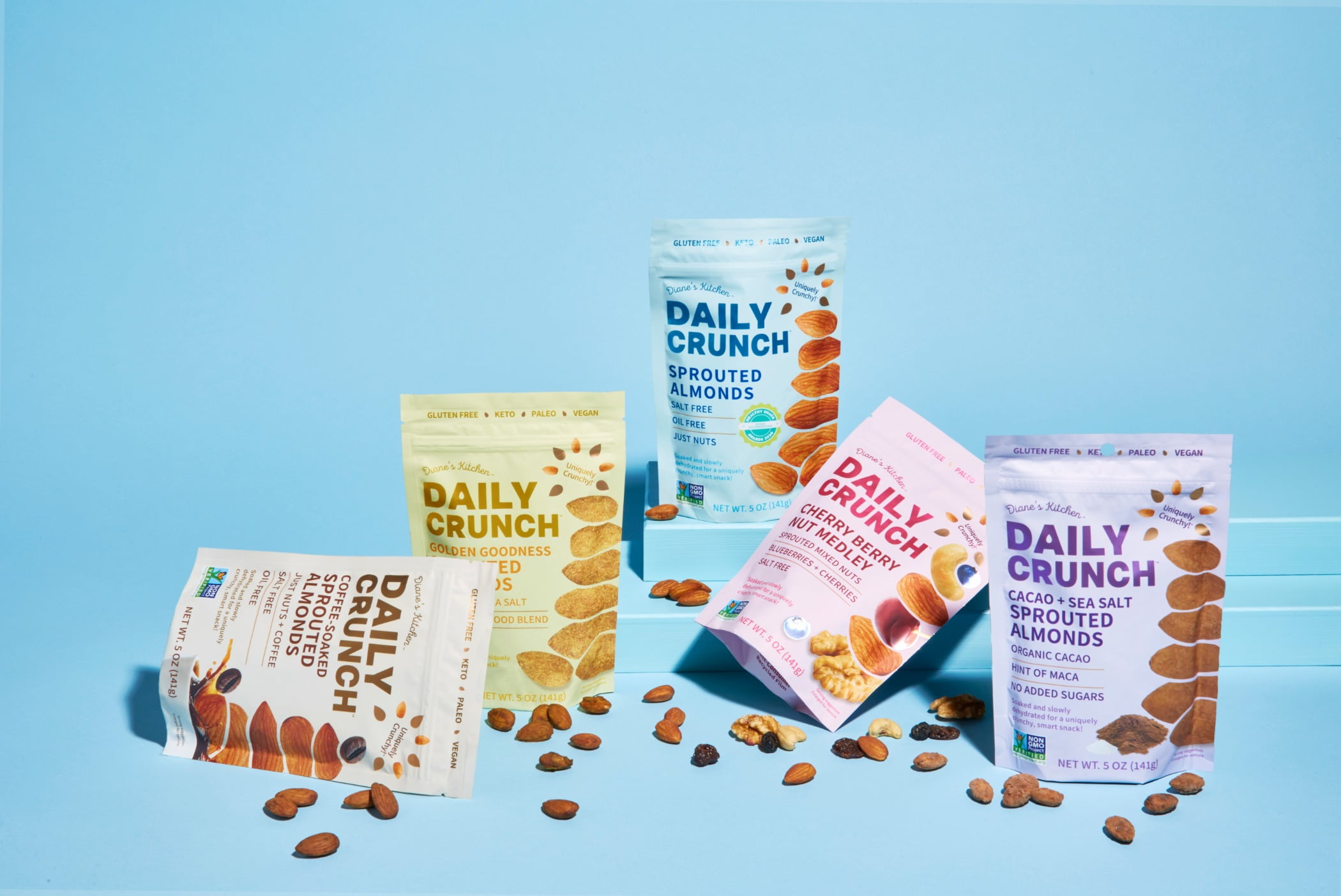 Beauty shot, Product line, Packaging, Pouches, Nuts, Snack mixes