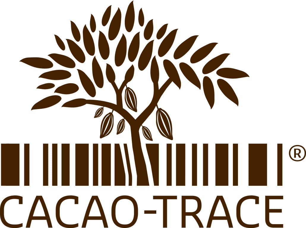Logo, Barcode, Brown, Tree, Cacao pods, Leaves, Branches