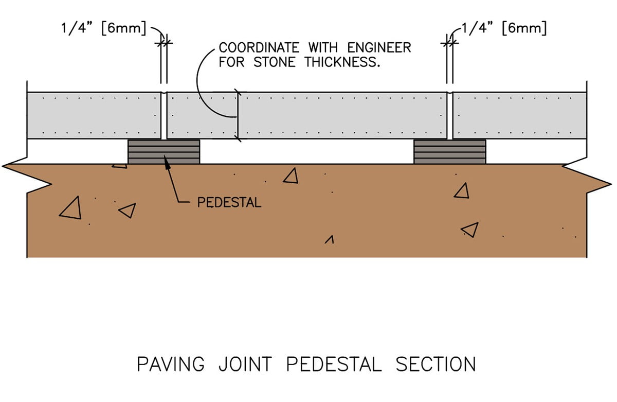 Coldspring Paving Joint Pedestal Section