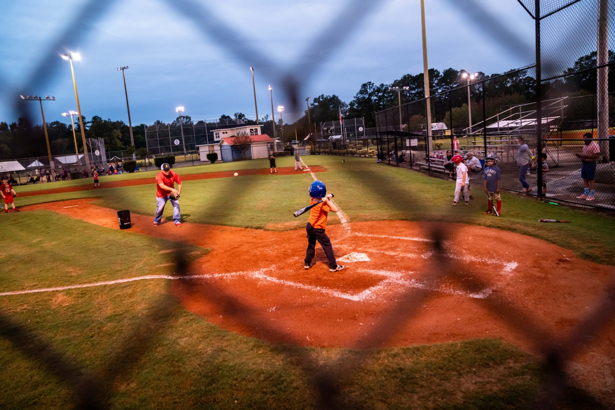 Baseball park, Bat-and-ball games, Sports equipment, Sky, Cloud
