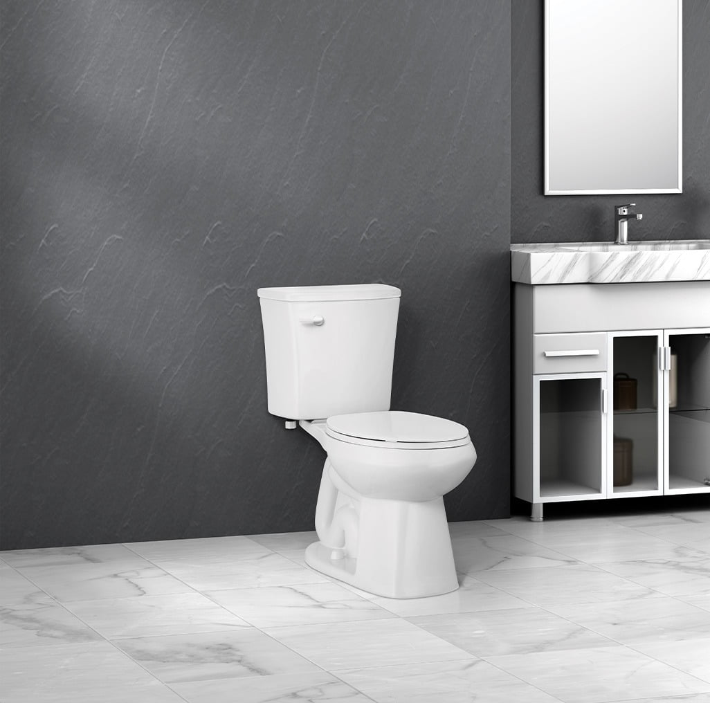 Toilet seat, White, Black, Bathroom, Rectangle, Lighting, Wood, Style, Black-and-white