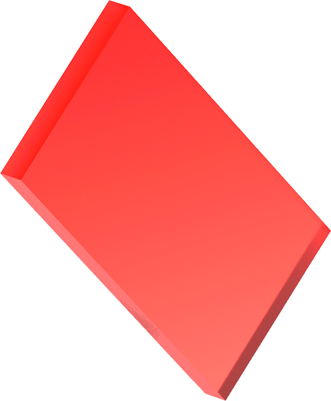 Rectangle, 3D, Red