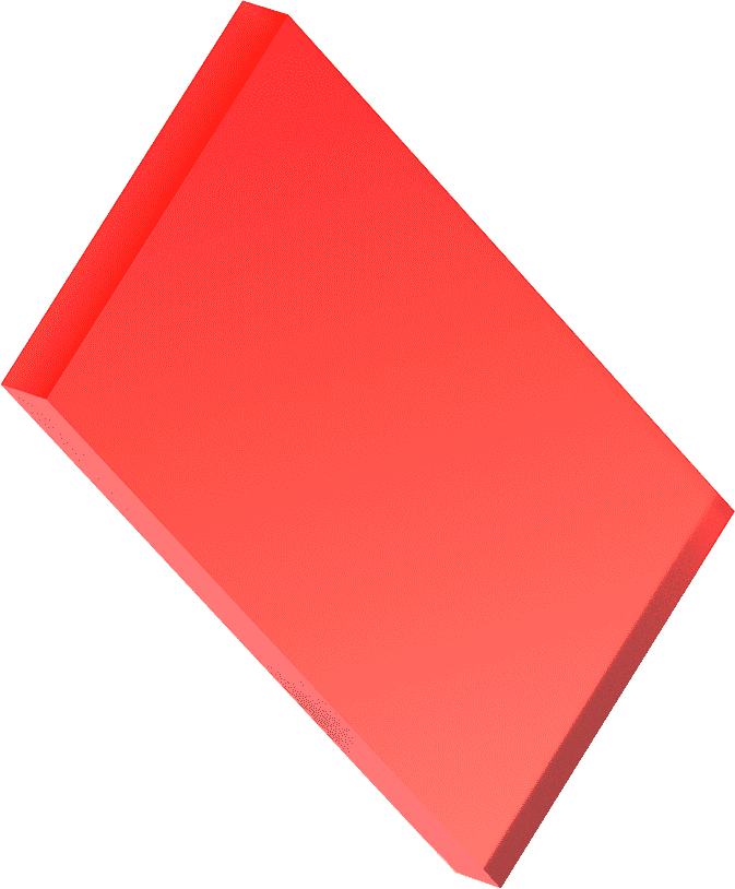 Rectangle, 3D, Red