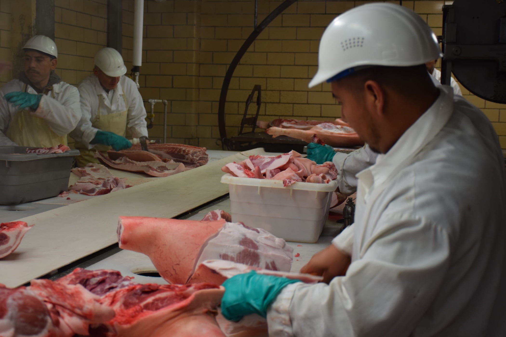 Baseball cap, Food, Butcher, Apron, Cuisine