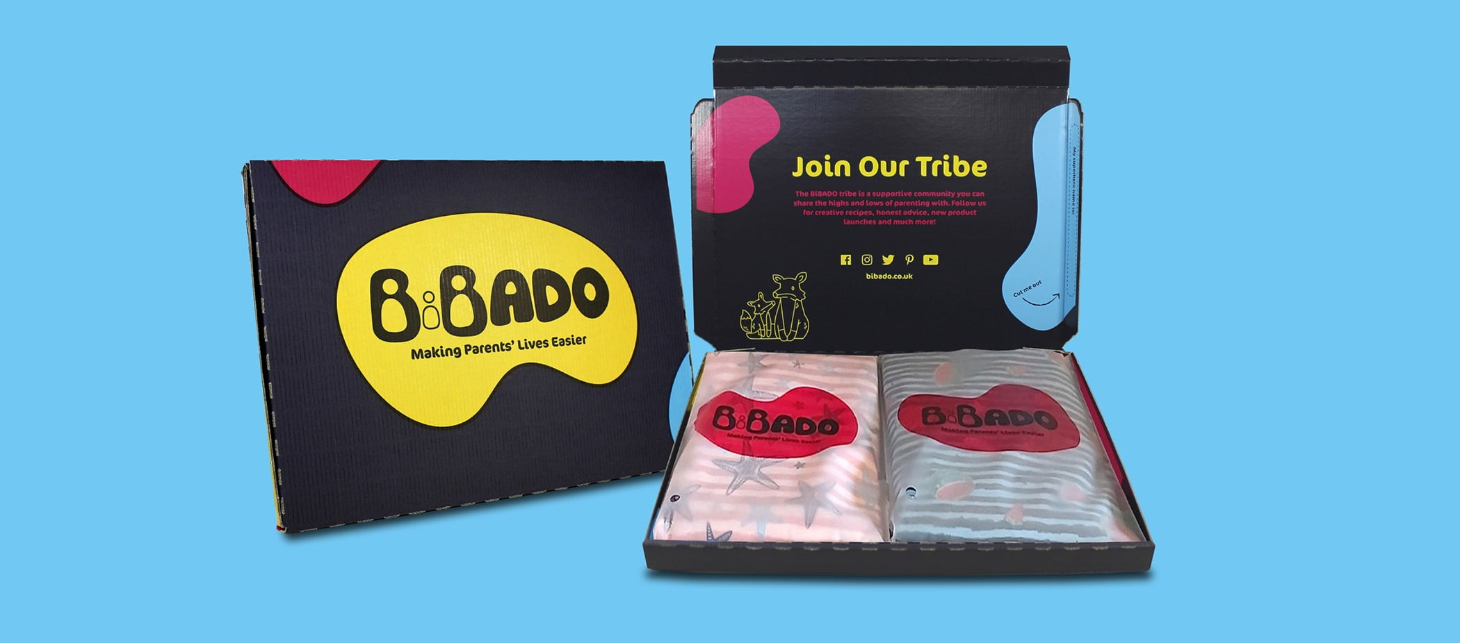 BIBaDO packaging for baby bibs