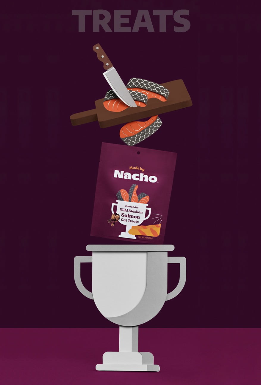 Made by Nacho cat treats illustration