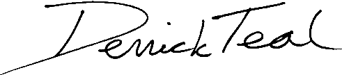 Derrick Teal Signature