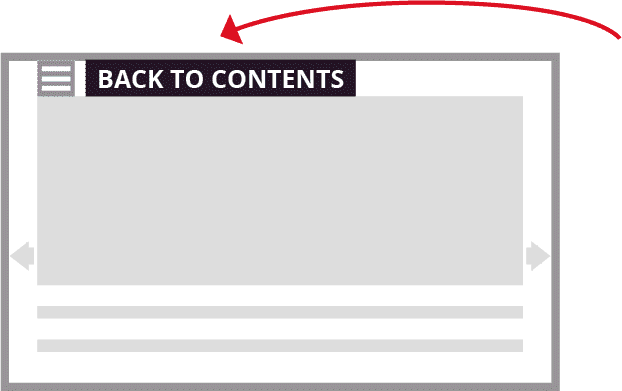 Screen capture highlighting BACK TO CONTENTS