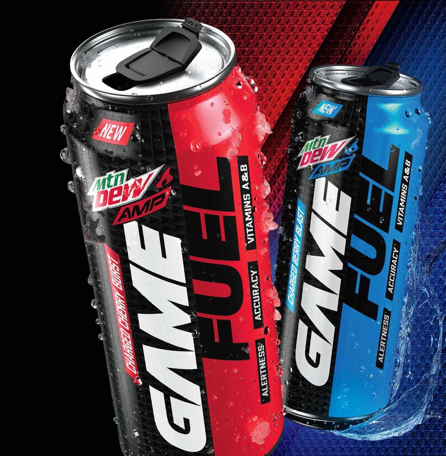 The new Mountain Dew Amp cans include a resealable tab.