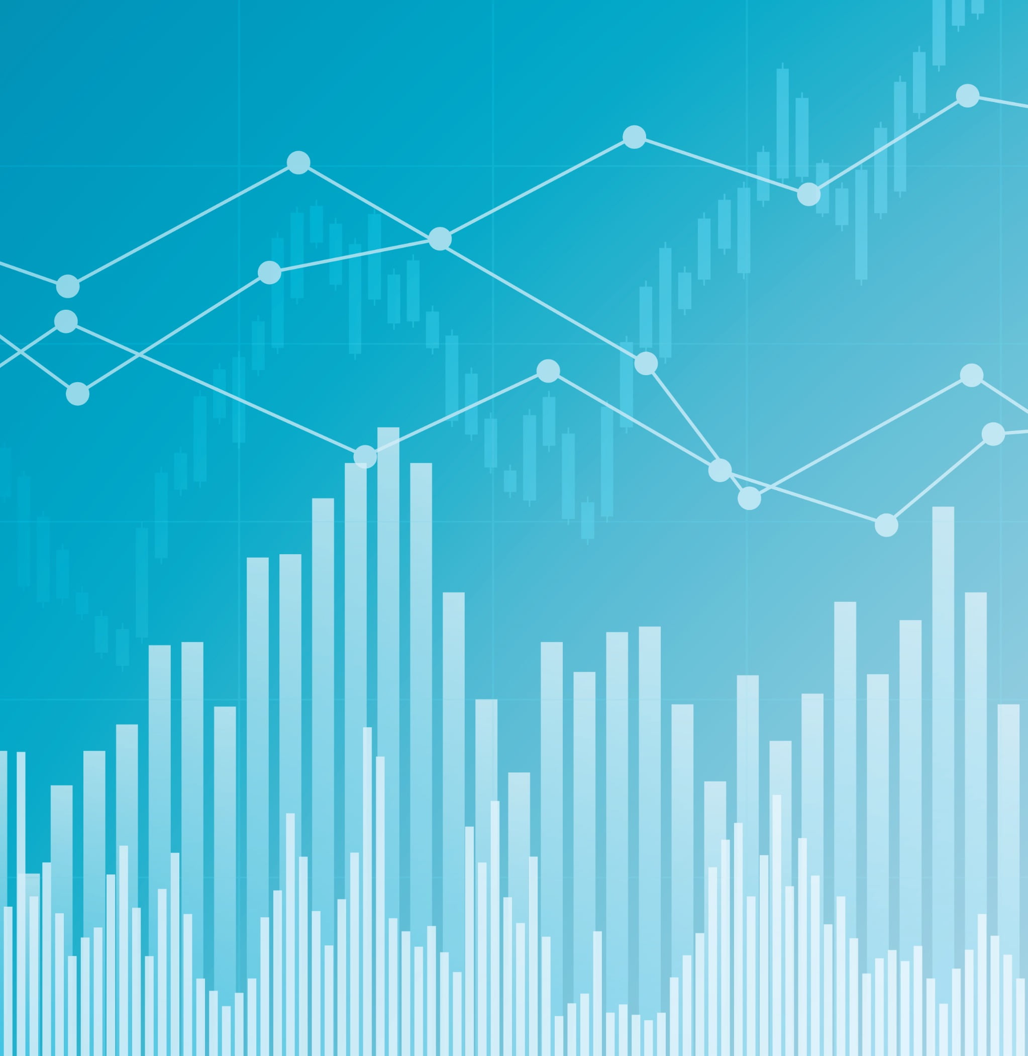 Background illustration of charts and graphs