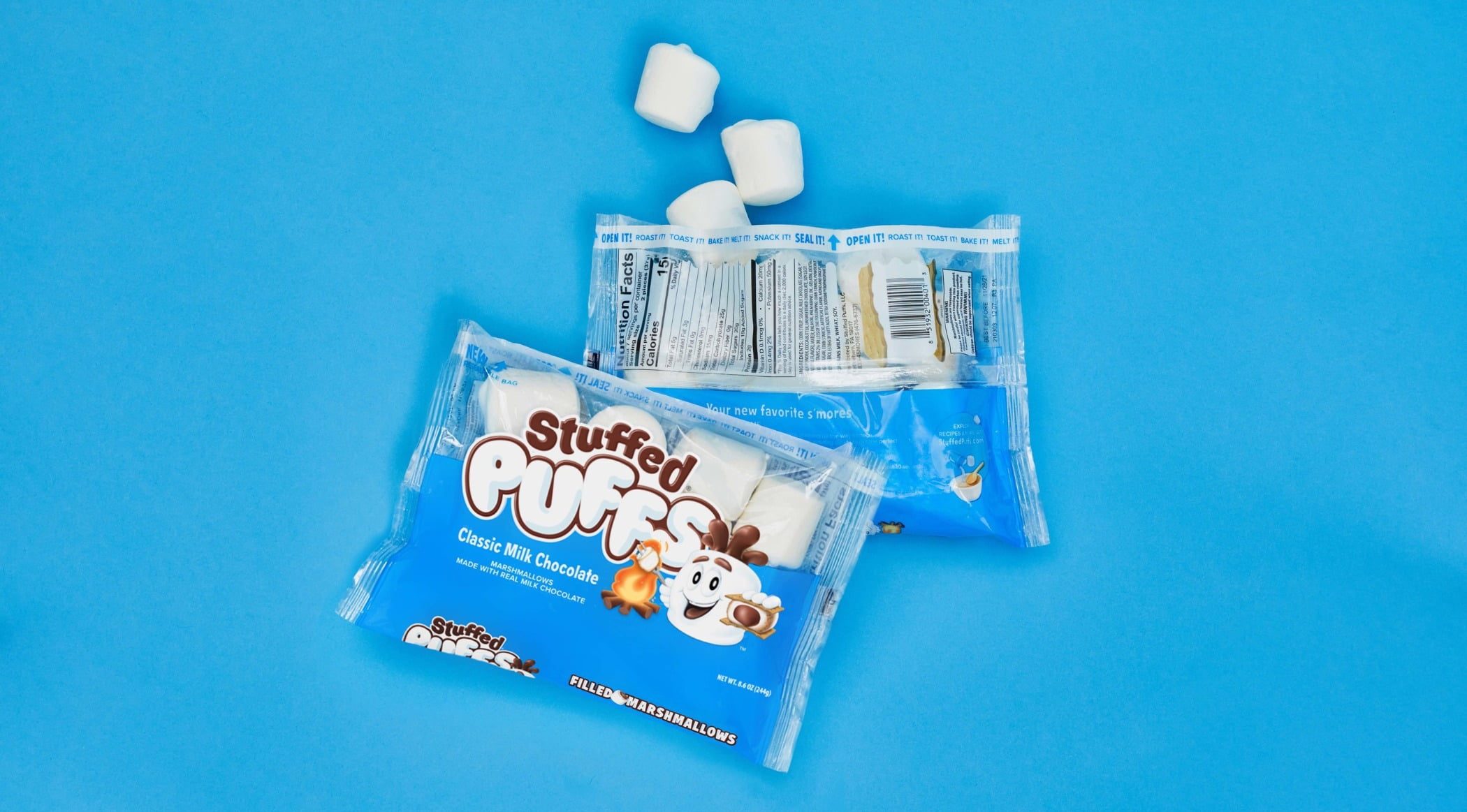 Stuffed Puffs Filled Marshmallows&#x27; resealable bag 