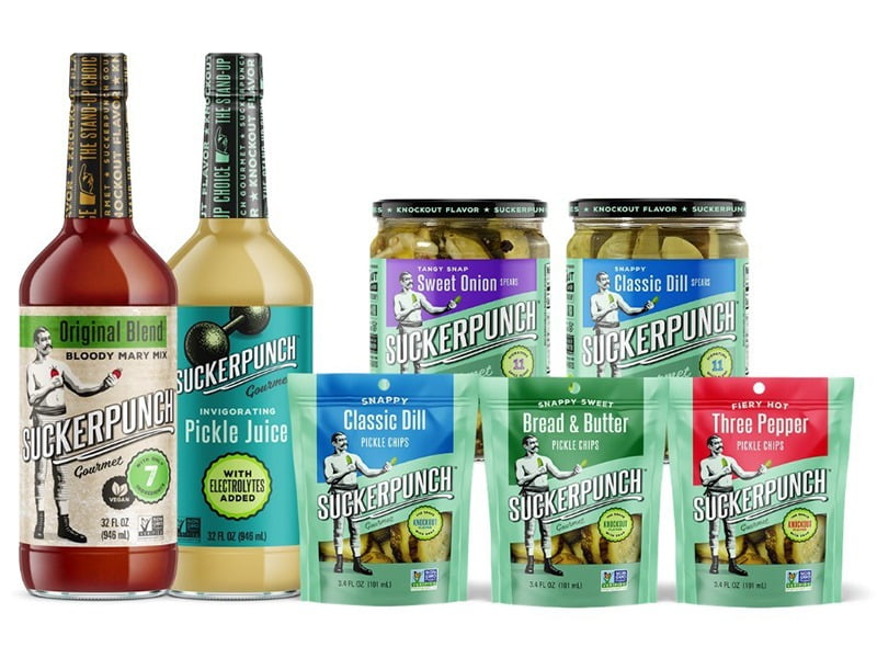 SuckerPunch Gourmet brand product line with new labels