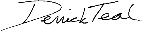 Derrick Teal signature