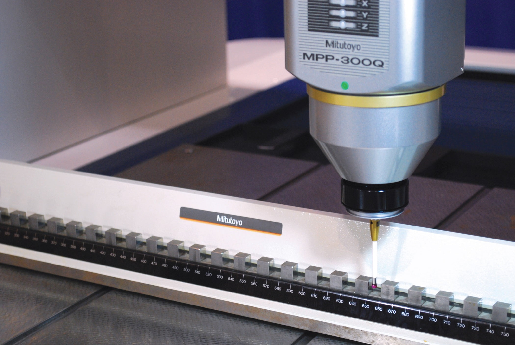 A step gage is used to calibrate the vertical and horizontal axis of a CMM. CMM calibration is important for keeping many machines in a lab or shop within the same tolerance standards for better quality control.