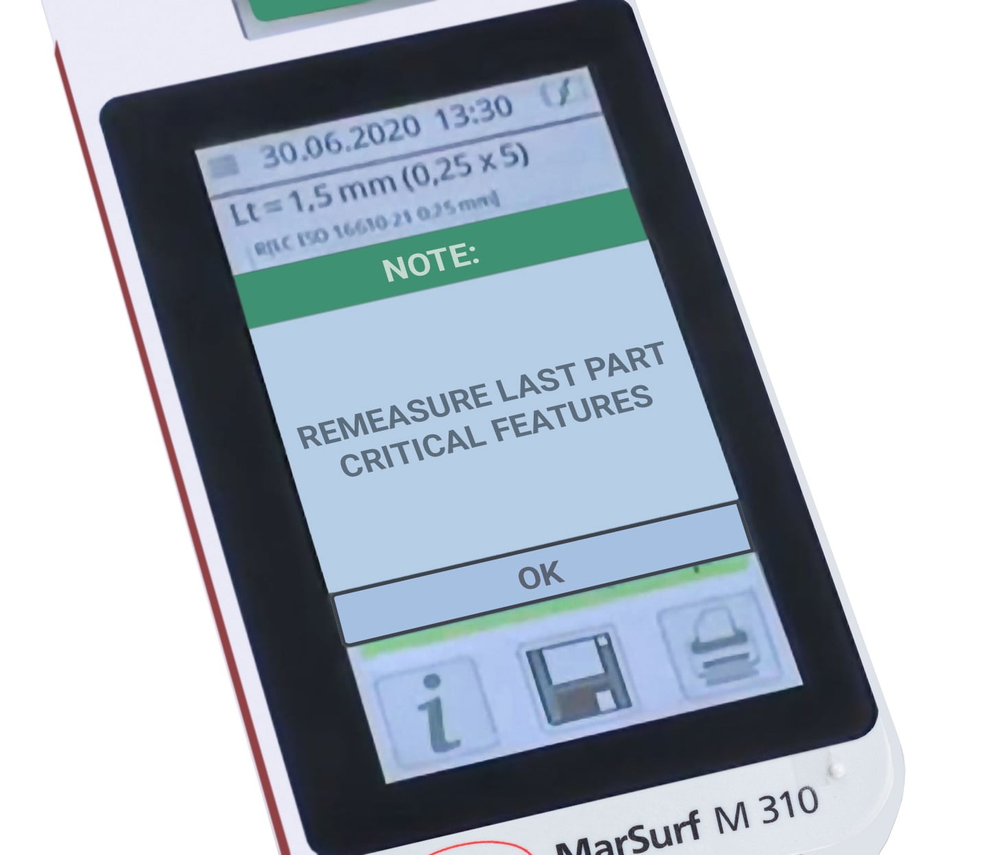 Figure 6: Measuring systems when implemented into remote control operations can act as mini-terminalsdisplaying comments to the user. Source: Mahr