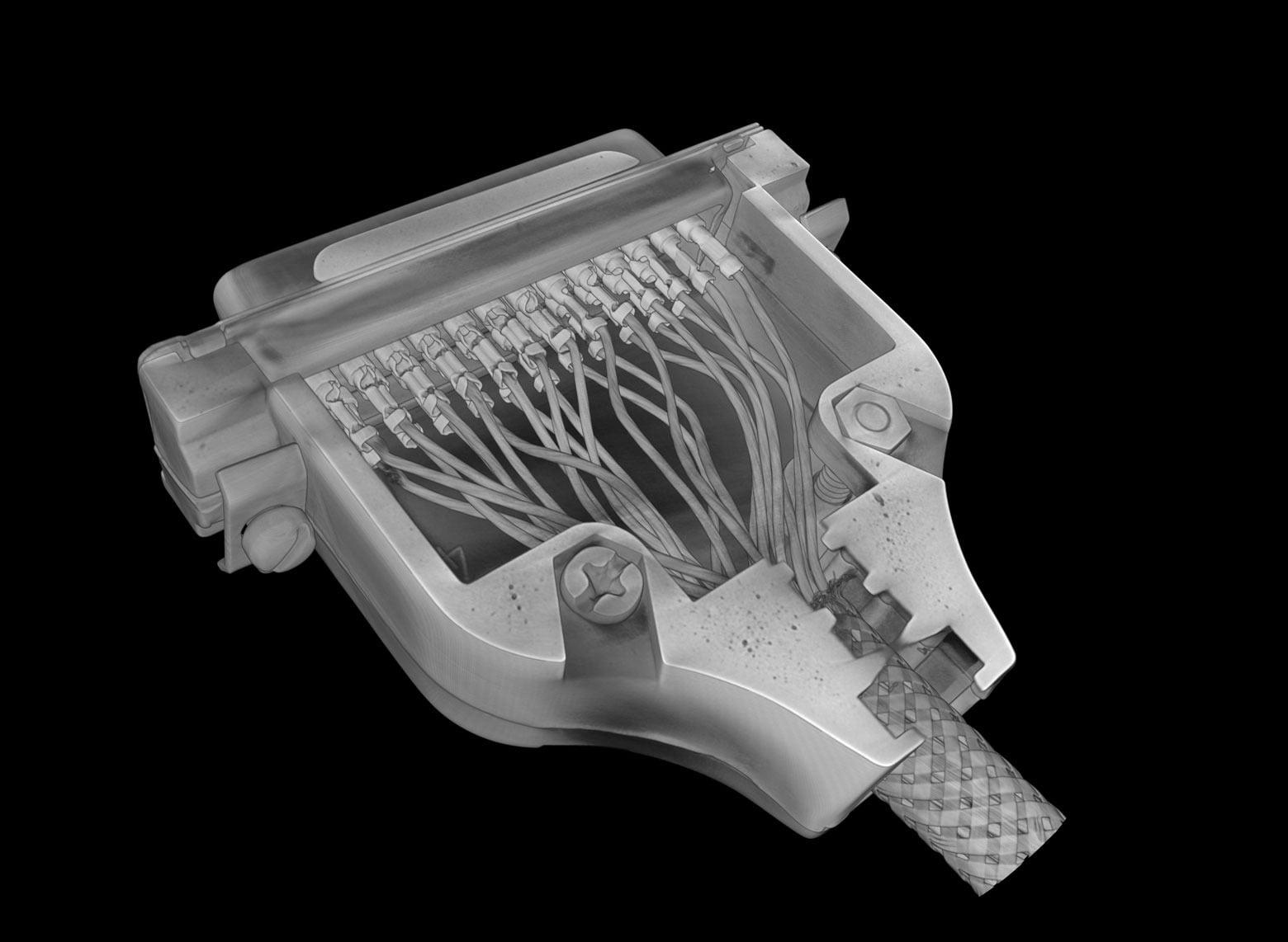 3 D CT Volume Of 24 Pin Electrical Connector