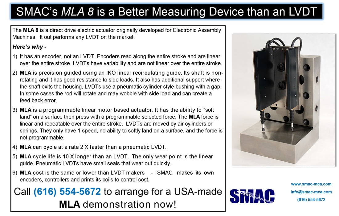 SMAC - MLA 8 is a better measuring device than an LVDT