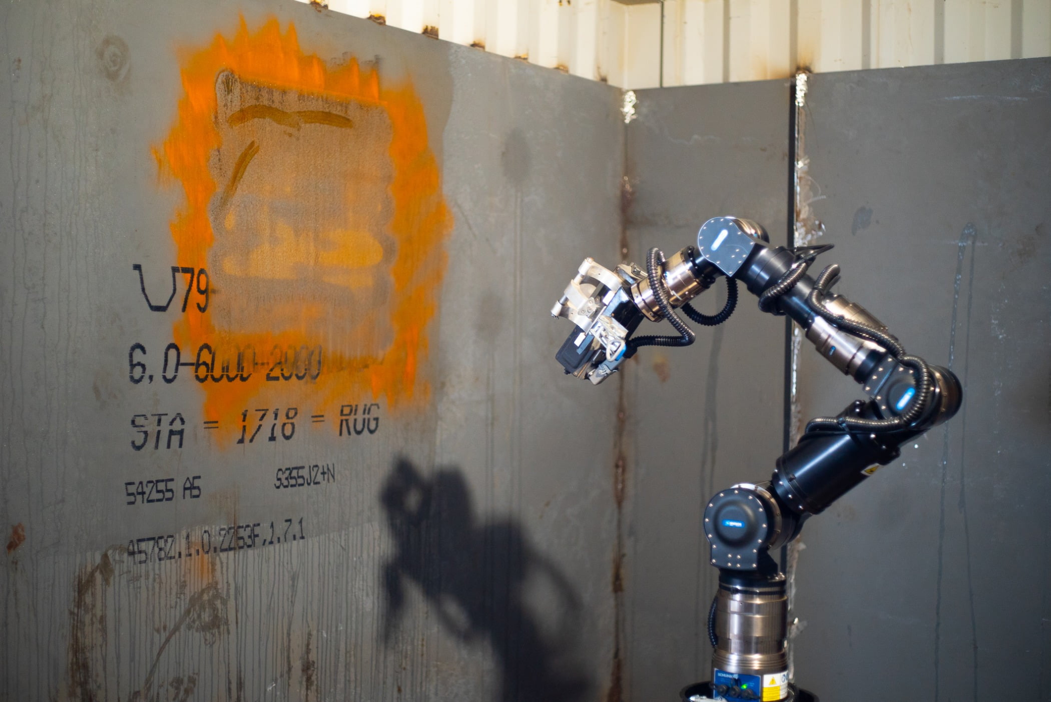 Composite material, Cobalt blue, Plumbing fixture, Gas, Pipe, Orange, Font, Wall