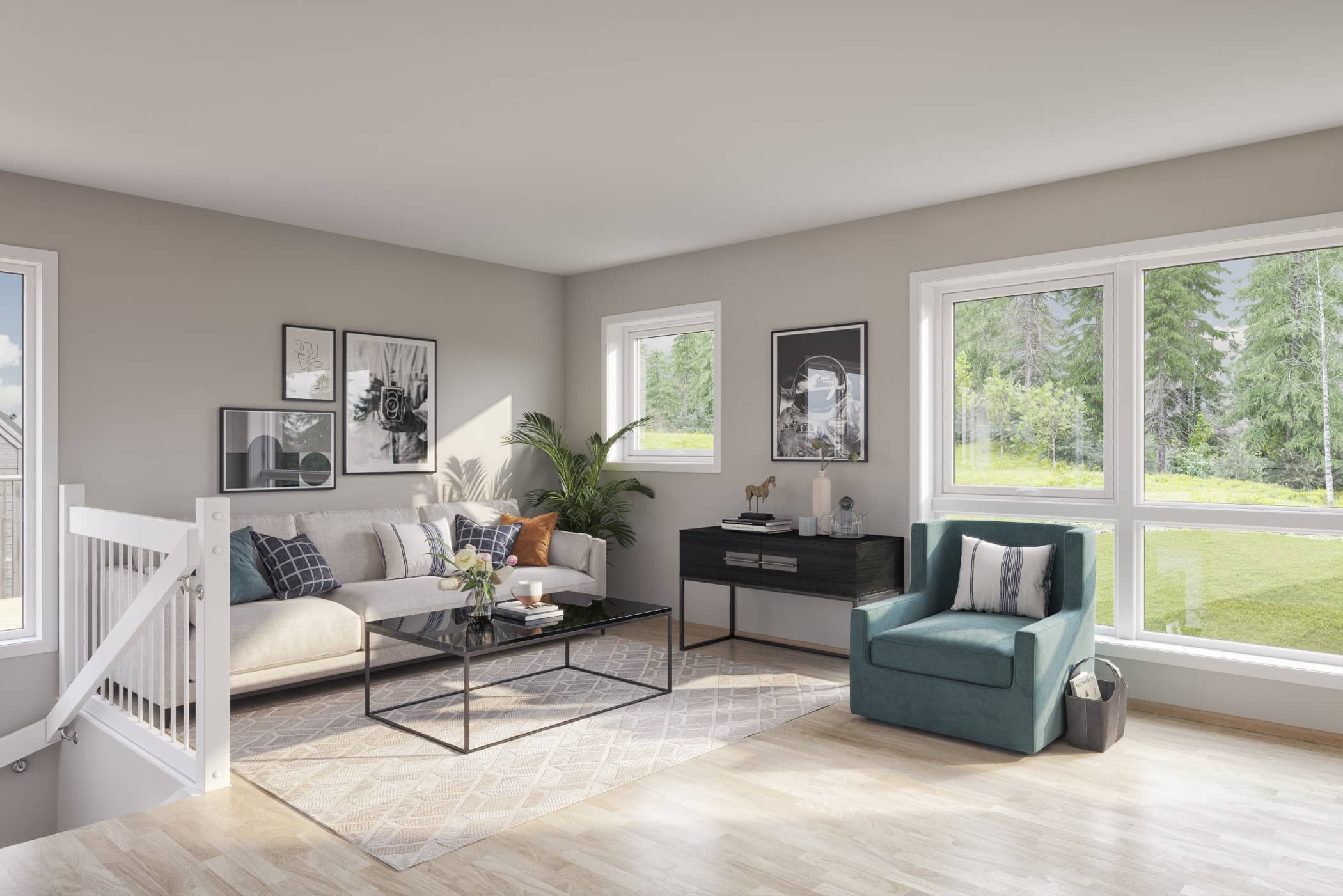 Laminate flooring, Interior design, Living room, House, Home, Floor, Building, Property, Furniture