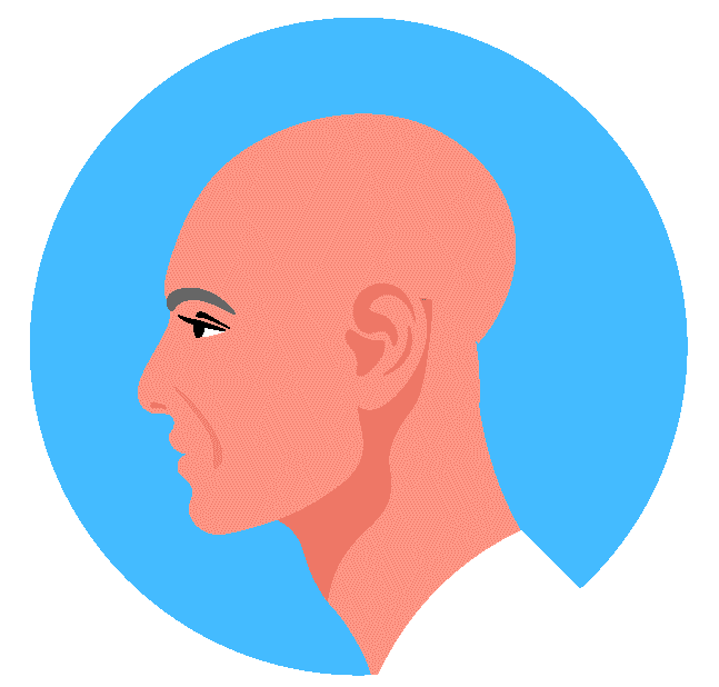 Turquoise, Nose, Illustration, Cheek, Chin, Head, Face